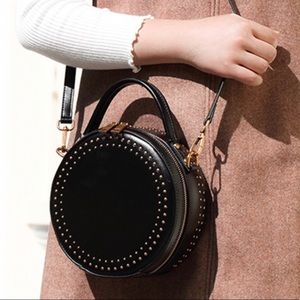 Small Round Luxury Leather Crossbody Bag